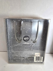 Wilton Bride and Groom Fluted Champagne Glasses. Mint in original box.