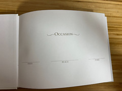 White Guest Book w Gold Script On Cover-for any occasion – Hardback-orignal box