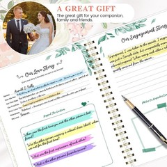 Floral Wedding Planner Book with Organizer, 5 Tabs, Hardcover, 9″ X 11.9