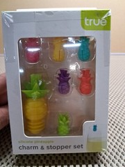 true Silicon Pineapple Charm and Stopper Set of seven pieces