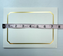 Gold Foil Program Wedding Invitation Card W Picture Photo Corner Cutout Top Fold