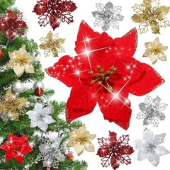 Gold poinsettia and rose wedding bouquet