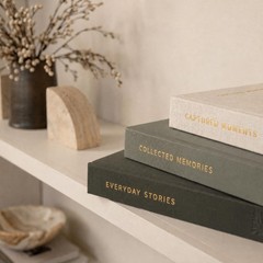 3 Pack Sage Photo Albums for 4 x 6 Photos Small Memory Book Set