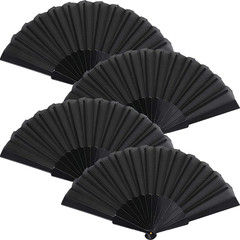 4 Pieces Folding Hand Fans Adult-Only Church Wedding Gift, Party Favors, DIY Dec