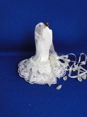 New Vintage Wilton Petite «Romance» Wedding Cake Top, white tux, 104-941