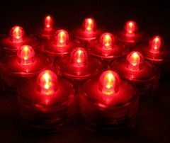 RED~96 Pack~LED Submersible Tea Lights for Wedding and Holiday