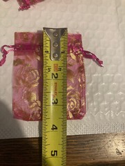50+ PCS Sheer Coralline Organza Favor Gift Bags Jewelry Pouches Wedding Party *