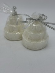 Crate & Barrel 3 Tier Wedding Cake Candle 2 Small and 1 Large