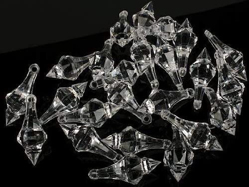 Clear Clear Chandelier Diamond Gem Drops Crystals for Decoration – 112 PCS