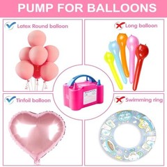 Balloon Pump Electric, 110V-120V Portable Dual Nozzle Balloon Blower with