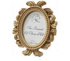 Balsa Circle 4 Gold 4″ Mini Baroque Oval Picture Frames Party Wedding Favors Tab