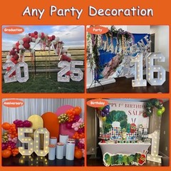 4FT Light Up Numbers Letters, DIY Giant Marquee Numbers, Mosaic 4 Feet Number-1