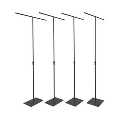 Black Wedding Backdrop Stands 80-240cm Adjustable Height Backdrop Stands 4PCS