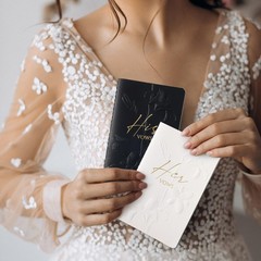 molekaus Vow Books,for Wedding Books Gift 5.5*3.5, White Black