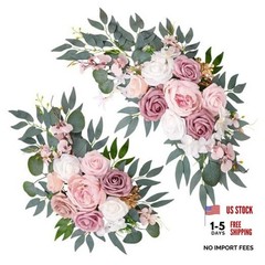 Wedding Arch Decorations Pack – Reusable Artificial Hanging Flowers 2 Pink