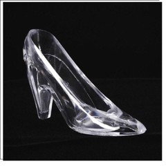 24 Darice Victoria Lynn Clear Cinderella Slipper Acrylic 3.5″ Wedding Decoration