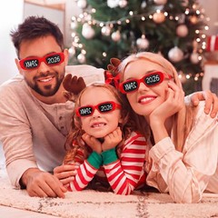 Flutesan Personalized Rectangle Sunglasses with Marker Pens for Red/White