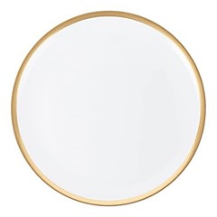 Plastic Serving Trays – Round Serving Platters with Gold Rim 14X14 Disposable