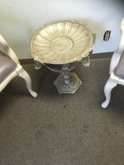 Vintage Silver Fruit Plate Tall Wedding Centerpiece Carved 18″x 21″