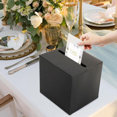 Black Card Box Wedding Party Card Box Gift Boxes Collection Receiving Box Holder