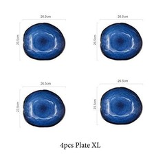 Kinglang Nordic Ceramic Household Pottery Irregular Salad Platter Klin Glaze