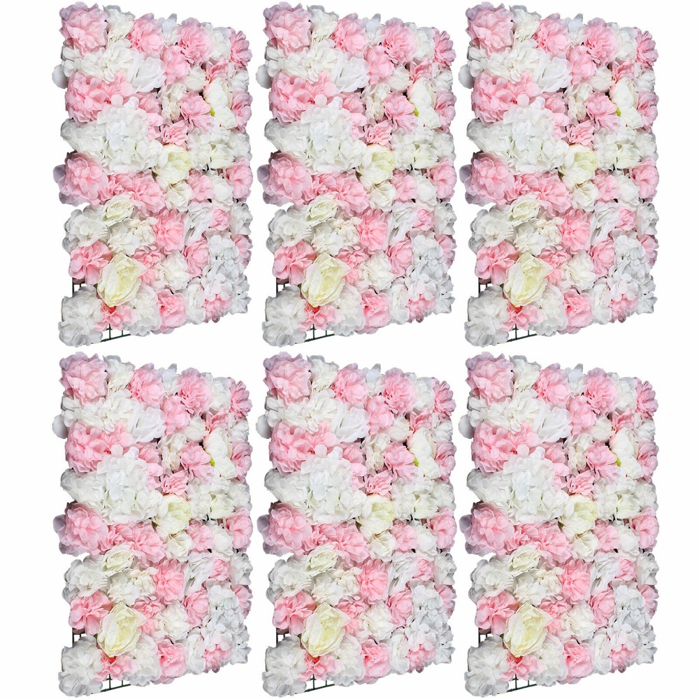 New 6* Artificial Flower Wall Hydrangea Panel Bouquet Wedding Party Home Decor