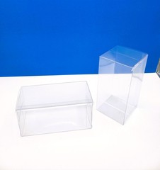 50 PCS 3x3x6″ Clear Plastic PVC Folding Box Party Favor Wedding Retail Packaging