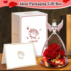 Birthday Day Rose Gifts for Women, Preserved Flowers Gift Mom, Red