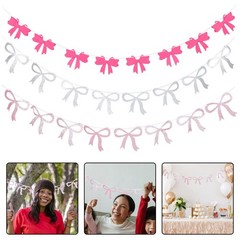 Mother’s Day Butterfly Flag Bunting Banner Wedding Bow Garland for Home Decor