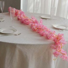 6 ft LED PINK Artificial Cherry Blossom Garland Fairy Lights Wedding Decorations