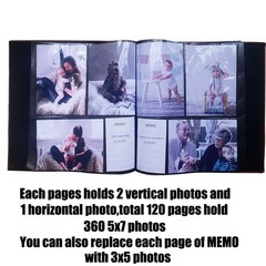 Memory Guardian Large Photo Albums, 5×7, 360 Pockets, Holds 360 Photos with W…
