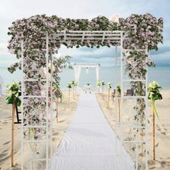 2x2M Garden Gazebo Arch Metal Pergola Trellis Wedding Party Shelter Tent Canopy