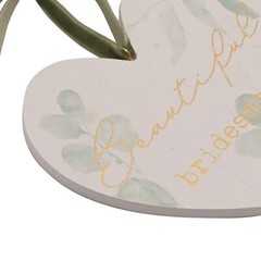 Bridesmaid Wedding Wooden Heart Hanging Plaque
