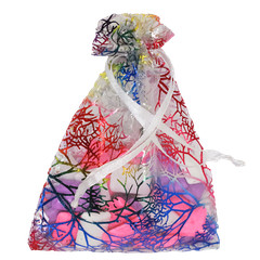White Coral Organza Gift Bags Multiple Sizes in Sets of 20, 50 or 100