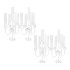 4 pcs 5 Arm Acrylic Candle Holder Freestanding Candle Holder for Wedding Party