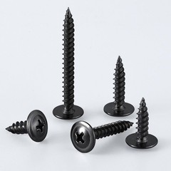 (400 Pcs)#8×1/2″ Black Truss Head Wood Screws Quick Metal Self Tapping Zinc