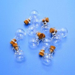20PCS 2ml Mini Glass Bottles with Cork Stoppers, Tiny Vials for DIY Crafts Gifts