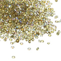 14000Pcs Acrylic Wedding Table Diamonds 3mm Crystals Gems Olive Green AB