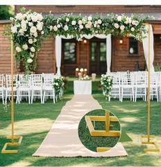 8.2FT Square Arch Backdrop Stand Metal Gold.Heavy Duty Adjustable. Arch Stand.