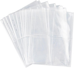 Clear Double-Sided Inner Pages for Jewelry Storage Book 6 Ring Binder 20 Sheets