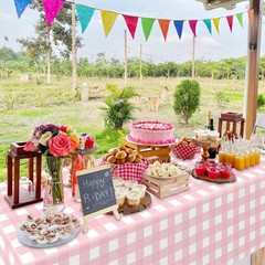 4 Pack Pink Gingham Tablecloths, Pink and White Checkered Tablecloths 86.6 x …