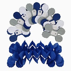 Navy-Blue White-Silver Party-Decorations Streamers Navy Blue White Silver