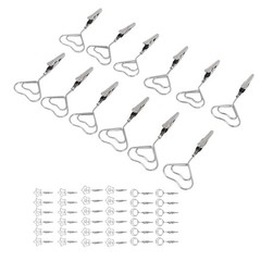 12pcs 2.8in Double Headed Memo Clip Metal Card Holder Wire Photo Clamp