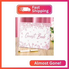 Panelee Wedding Guest Book 7 x 9 Inches for Reception with Pen Set Elegant Guest
