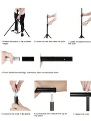 10x7ft Metal Backdrop Stand Kit Professional Balloon Arch Frame Party Decoration