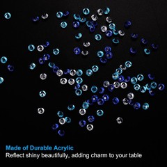 4000Pcs, 4mm Acrylic Crystals Diamonds Wedding Table Vase Fillers Blue Clear