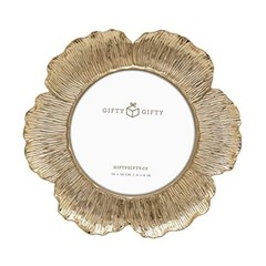 Circular Gold Floral Photo Frame / 4×4 In | For Tabletop Display | Perfect for