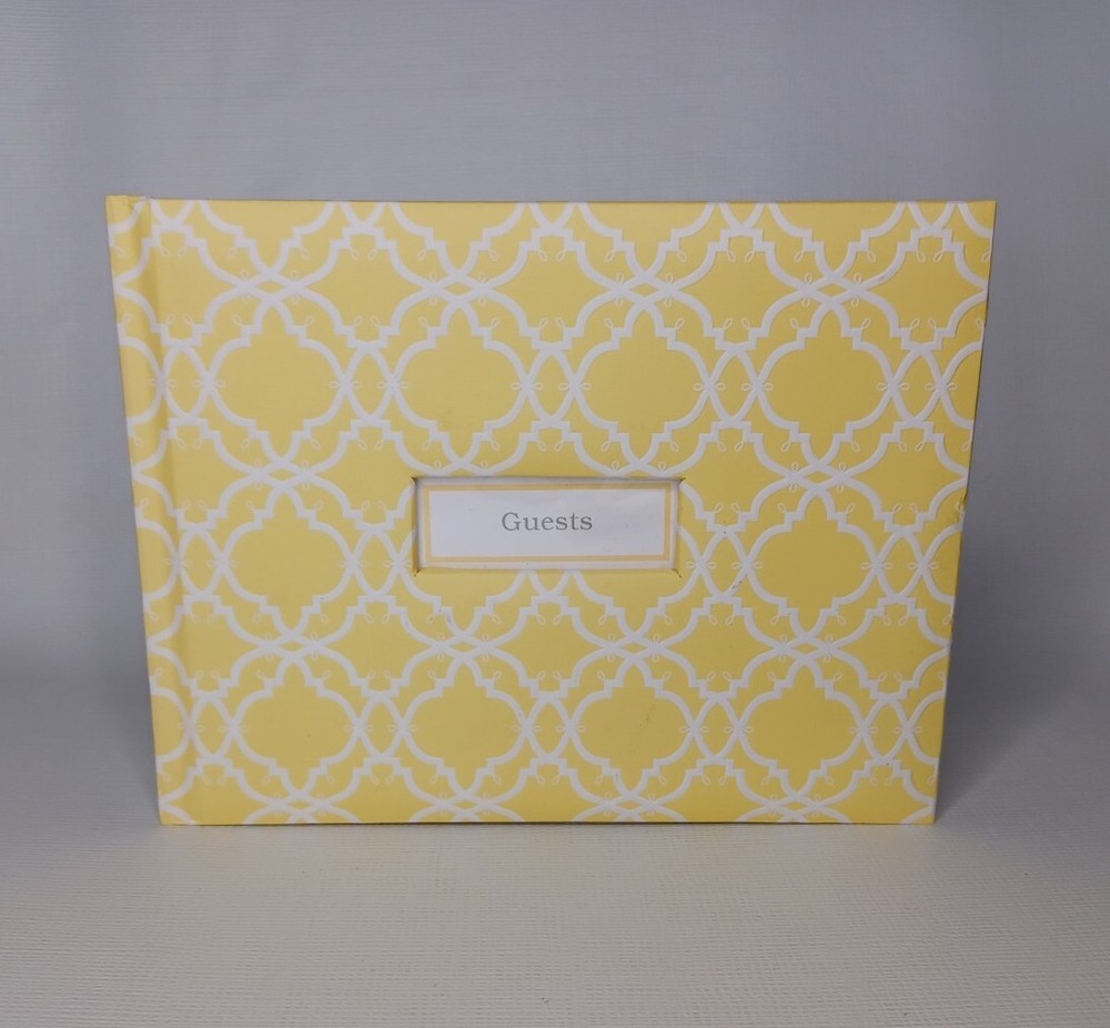 Hallmark Wedding Birthday Party Event Guest Book Arabesque Pattern Guestbook