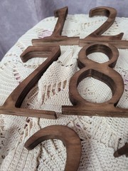 Rustic Wood Table Numbers 1-15 Freestanding Wedding Event Table Markers