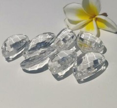 100Pcs 38mm Acrylic Crystal Prism Water Drop Pendant Chandelier Curtain Part